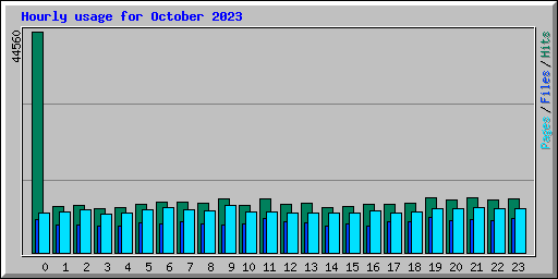 Hourly usage for October 2023