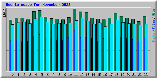 Hourly usage for November 2023