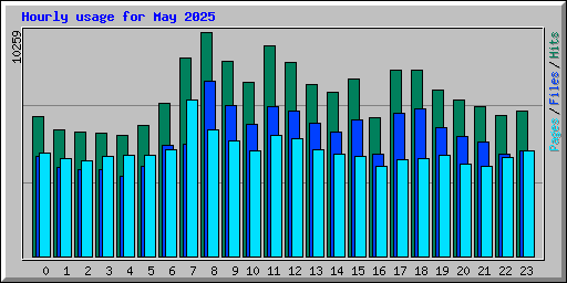Hourly usage for May 2025